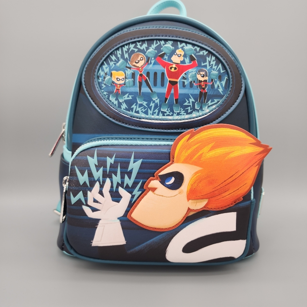 Loungefly Disney Pixar Moments Incredibles Syndrome Mini Backpack with wallet